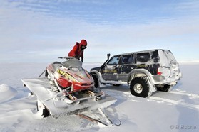 snowkite en Islande