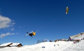 Johan Civel- Cortina snowkite contest 2009 passo Giau Italy