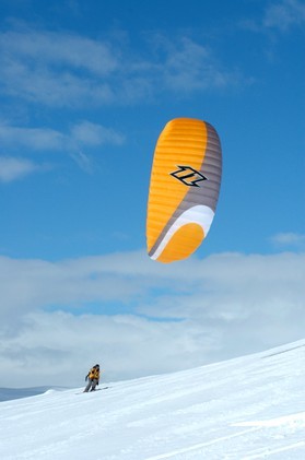Pascal Joubert-snowkite en Norvege 2006