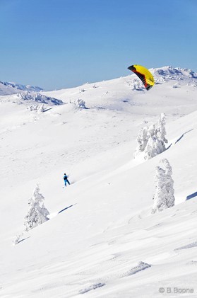 Johann Civel - Snowkite en Bosnie - Jahorina