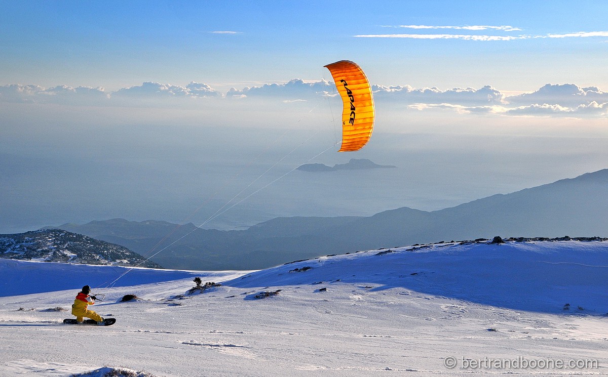 Snowkite trip en Crète