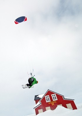 Matt Blanchard-snowkite en Norvege 2006