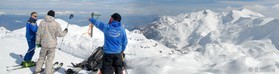 snowkite en Slovénie -Vogel