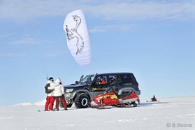 snowkite en Islande