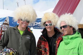 Etienne Lhote, Fabio Ingrosso et Johann Civel - snowkite en Georgie
