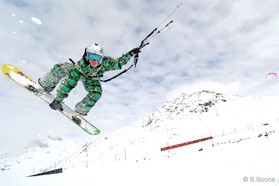 Romain Luppi - Bernina pass - snowkite en Suisse