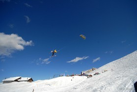 Johan Civel- Cortina snowkite contest 2009 passo Giau Italy