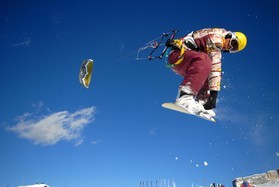 Cortina snowkite contest 2009 passo Giau Italy