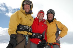 Fabio Ingrosso et P.Joubert et M.Groesel-snowkite en Norvege 2006